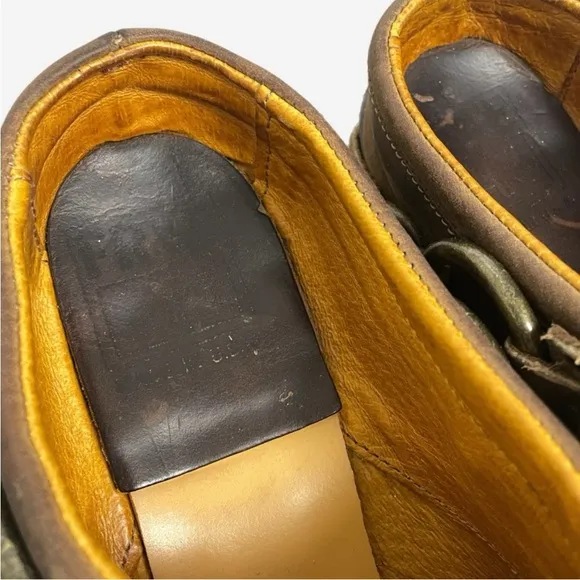 Frye Miles Clogs Mules Brown Leather Belted Harness Moto Boho western usa sz 10