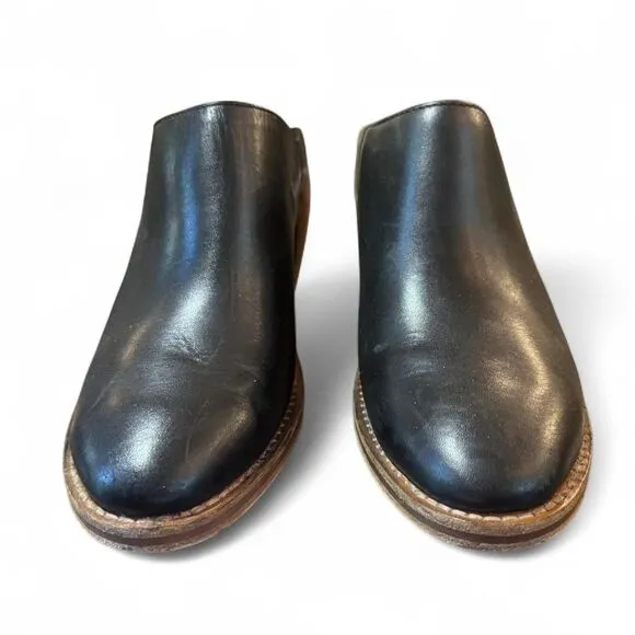 Frye Rosalia Women's Black Leather boho western Mules Clogs Size 7