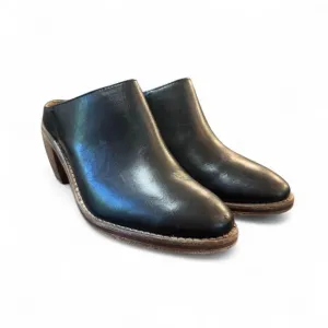 Frye Rosalia Women's Black Leather boho western Mules Clogs Size 7