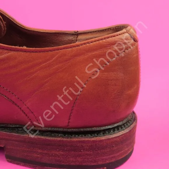 Frye Shoes Mens 9.5 D Brown Dress Burnished Cap Toe Double Monk Strap Oxfords