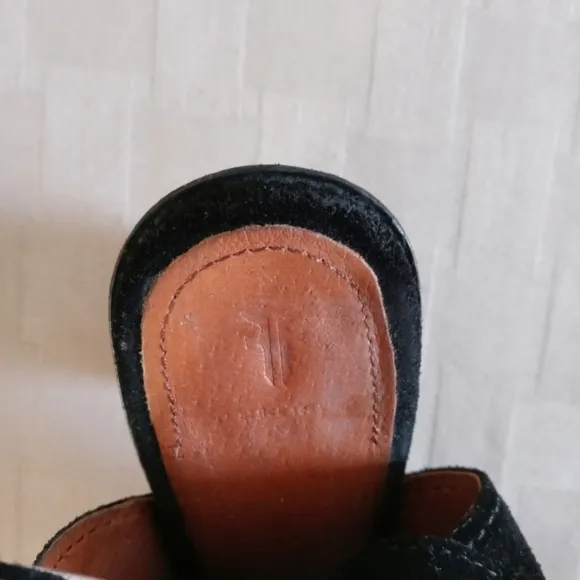 Frye Suede Courtney Slingback Peep Toe Mules