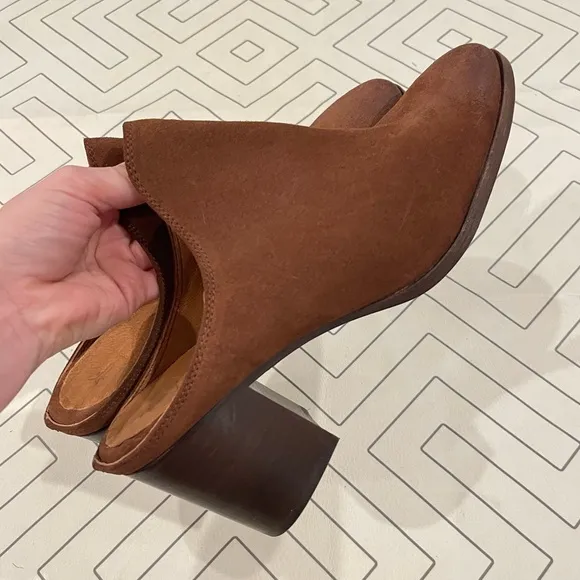Frye Suede Heeled Naomi Mules