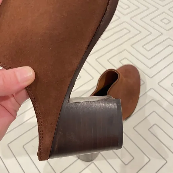 Frye Suede Heeled Naomi Mules