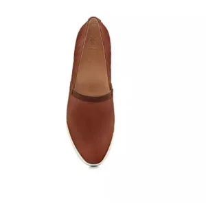 Frye Women's Melanie Slip On Leather Sneakers, Brown, Size 8, NWT