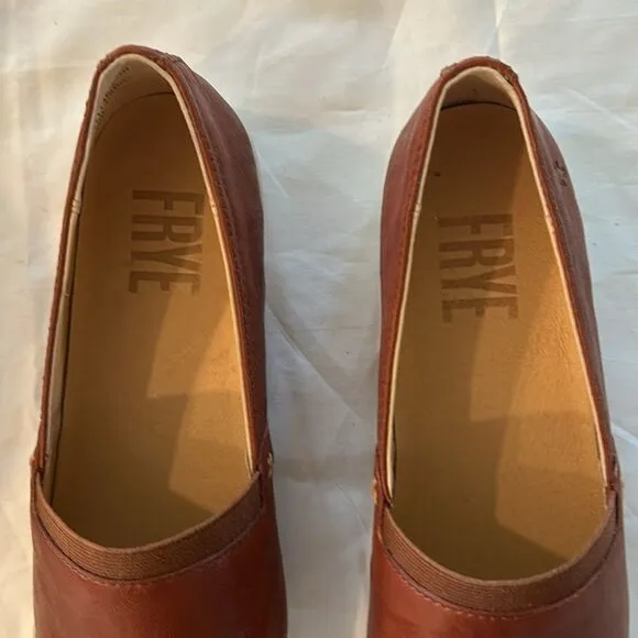 Frye Women's Melanie Slip On Leather Sneakers, Brown, Size 8, NWT