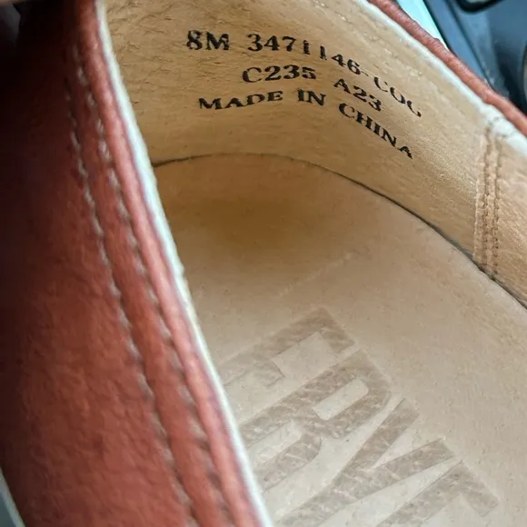 Frye Women's Melanie Slip On Leather Sneakers, Brown, Size 8, NWT