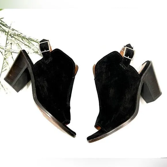 Frye Courtney Suede Slingback Heels
