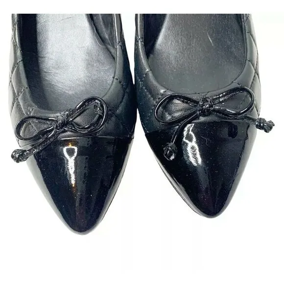 FS/NY Women's Black Quilted Kitten Heels size 9.5 M