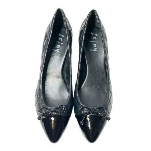 FS/NY Women's Black Quilted Kitten Heels size 9.5 M