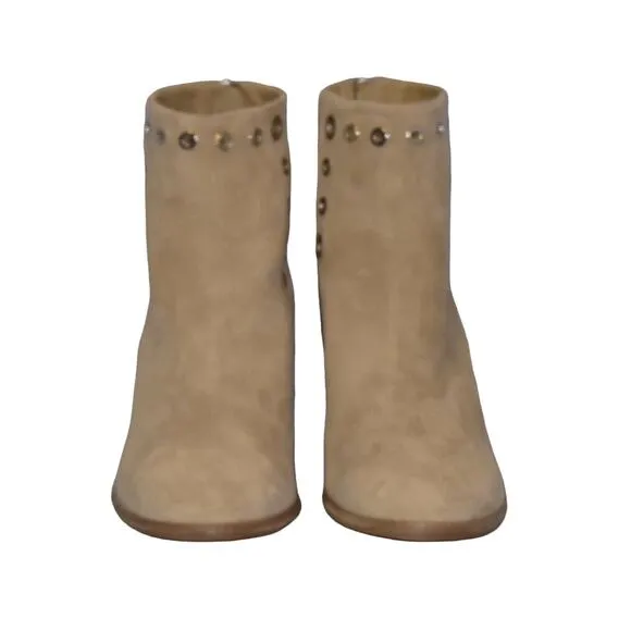 G0 NEW RAG &amp; BONE Willow Sand Suede Grommets Zip Ankle Boot Shoes Size 38 $575