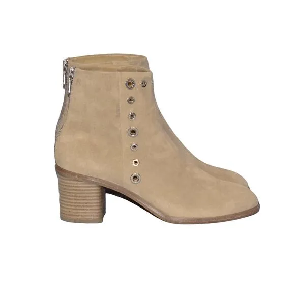 G0 NEW RAG &amp; BONE Willow Sand Suede Grommets Zip Ankle Boot Shoes Size 38 $575