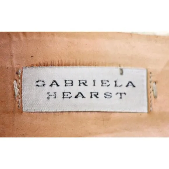 Gabriela Hearst PERL WHITE SNAKE SKIN FLAT MULES SHOES Sz 38