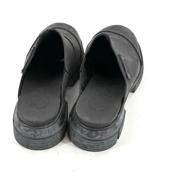 Ganni City Rubber Mules 10.5 41 Black NWOT Slip On Comfort 90s Y2K Lug Sole