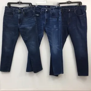 Gap Denim Mens Blue Wash Jeans Bundle of 3 Size 36x32 EXCELLENT Condition