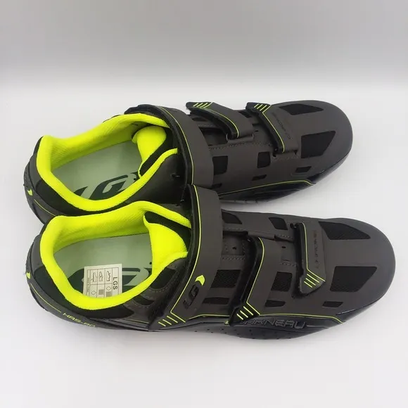 Garneau Chrome HRS-80 Cycling Shoes Bright Yellow Black Mens Size 11.5 EU 46