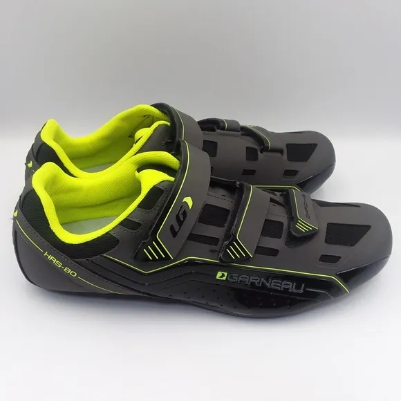 Garneau Chrome HRS-80 Cycling Shoes Bright Yellow Black Mens Size 11.5 EU 46