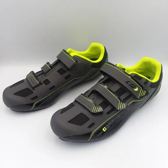 Garneau Chrome HRS-80 Cycling Shoes Bright Yellow Black Mens Size 11.5 EU 46