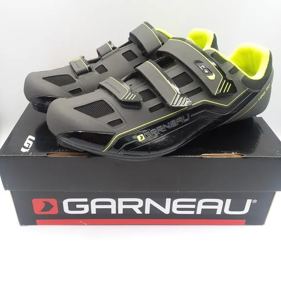 Garneau Chrome HRS-80 Cycling Shoes Bright Yellow Black Mens Size 11.5 EU 46