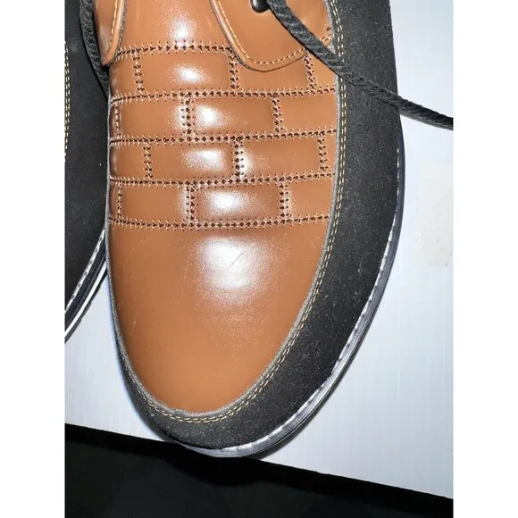 Gatsby Oxford Derby Leather Shoes Brown Black Men’s US 13 EUR 47