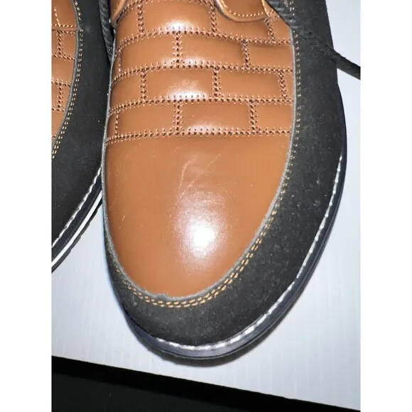Gatsby Oxford Derby Leather Shoes Brown Black Men’s US 13 EUR 47