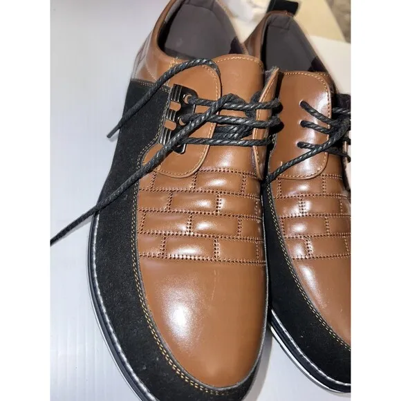 Gatsby Oxford Derby Leather Shoes Brown Black Men’s US 13 EUR 47