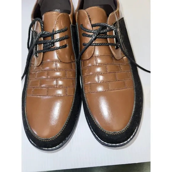 Gatsby Oxford Derby Leather Shoes Brown Black Men’s US 13 EUR 47