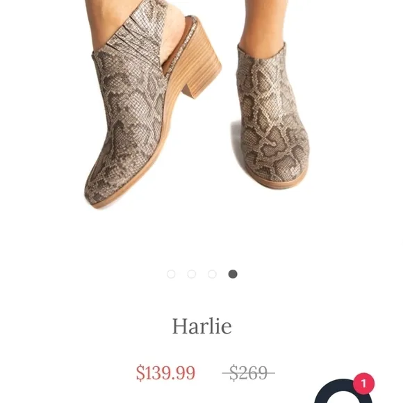Gentle Souls signature Harlie slingback bootie 7 cy