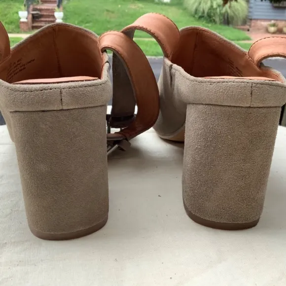 Gentle Souls Tami Suede Slingback Mules Sage SZ 9.5