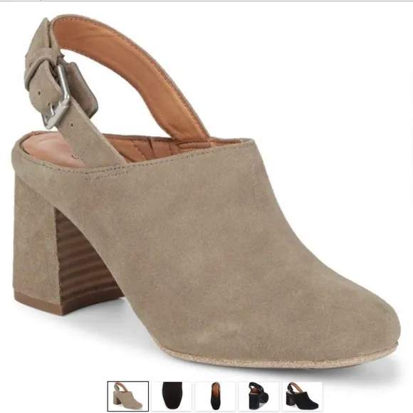 Gentle Souls Tami Suede Slingback Mules Sage SZ 9.5