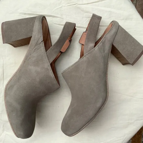Gentle Souls Tami Suede Slingback Mules Sage SZ 9.5