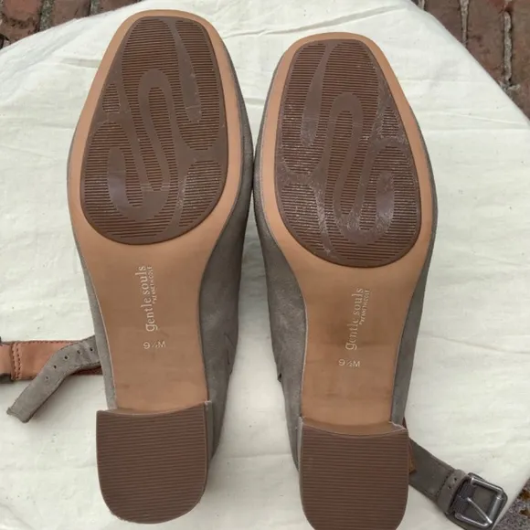 Gentle Souls Tami Suede Slingback Mules Sage SZ 9.5