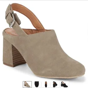 Gentle Souls Tami Suede Slingback Mules Sage SZ 9.5
