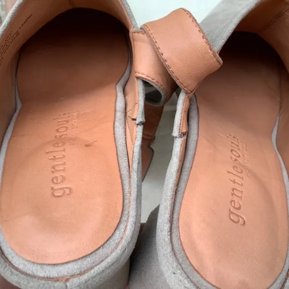 Gentle Souls Tami Suede Slingback Mules Sage SZ 9.5