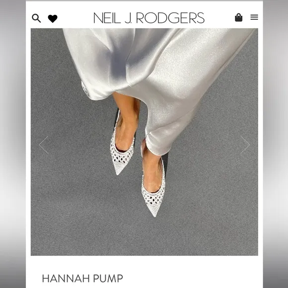 Gently worn (once!) handmade in Italy Neil J. Rodgers white leather heels