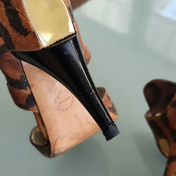 Georgina Goodman Leather Animal Print Heels