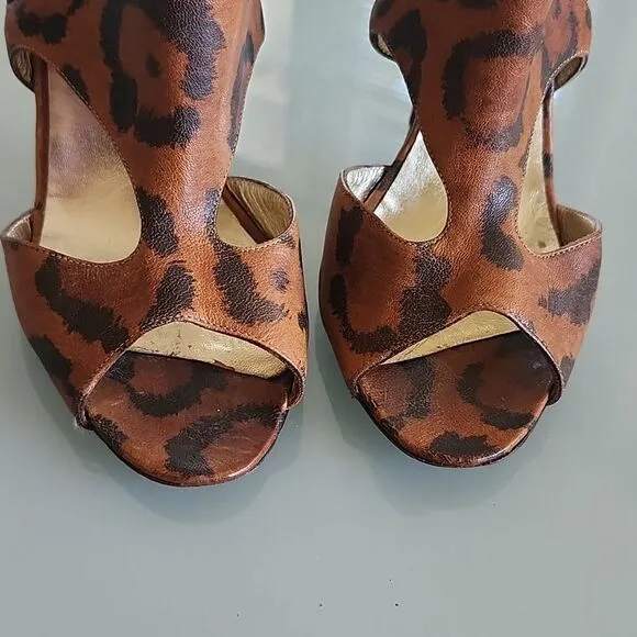 Georgina Goodman Leather Animal Print Heels