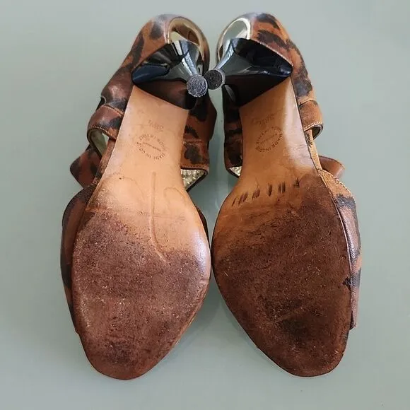 Georgina Goodman Leather Animal Print Heels