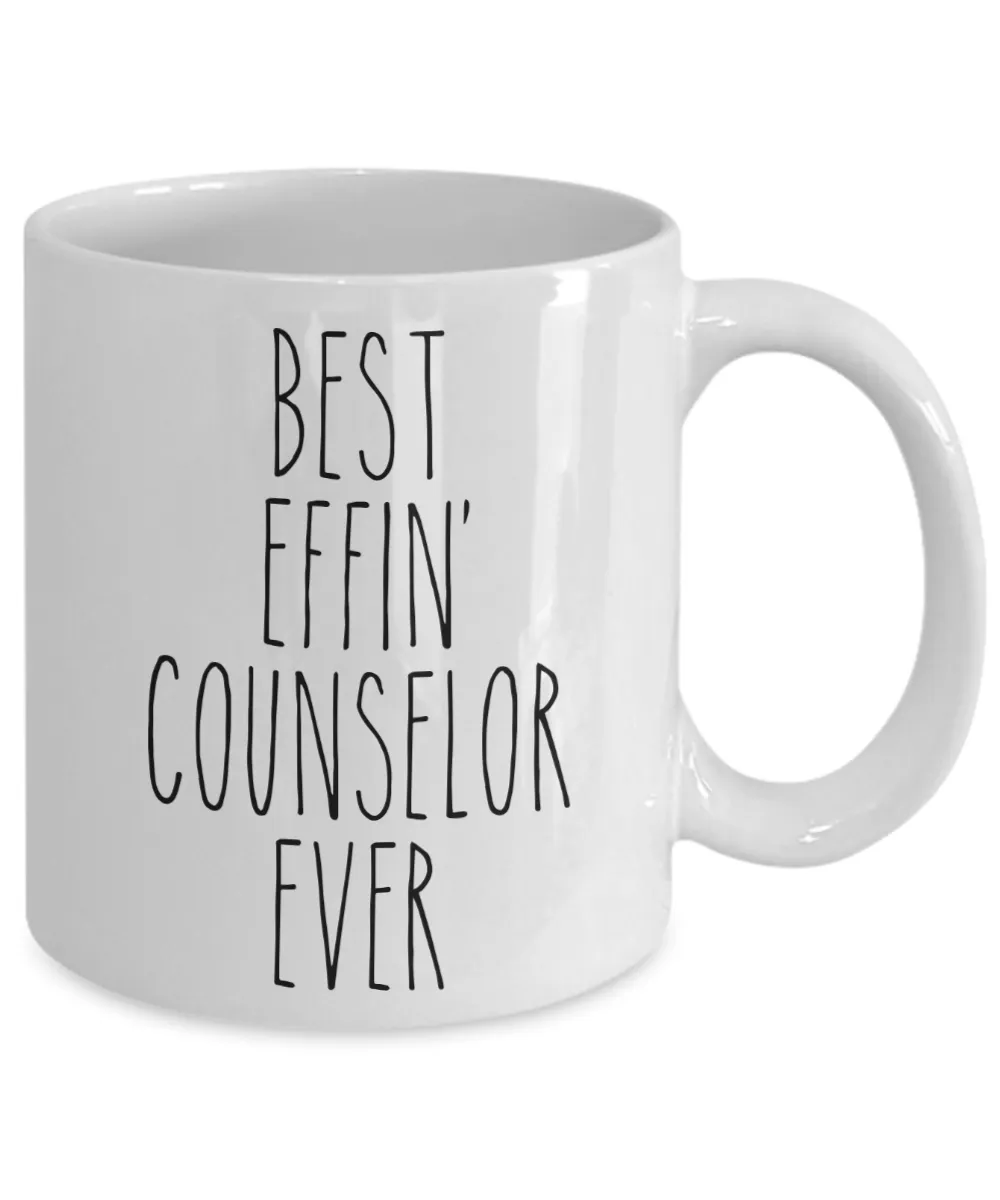 Gift For Counselor Best Effin' Counselor Ever Mug Coffee Cup Funny Coworker Gifts