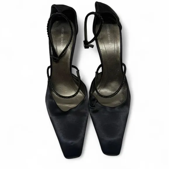 Giorgio Armani Black Slingback Heels