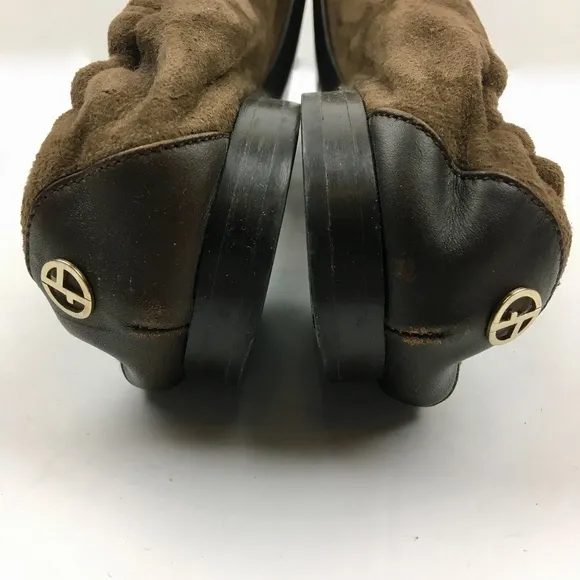 GIORGIO ARMANI Suede Moccasin Ballet Flats 10.5
