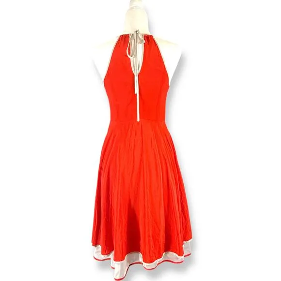 Girls From Savoy Anthro Misty Red Silk Pinup Twee Mini Dress ASO Sailor Cherry 4