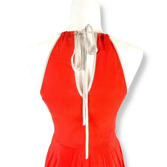 Girls From Savoy Anthro Misty Red Silk Pinup Twee Mini Dress ASO Sailor Cherry 4