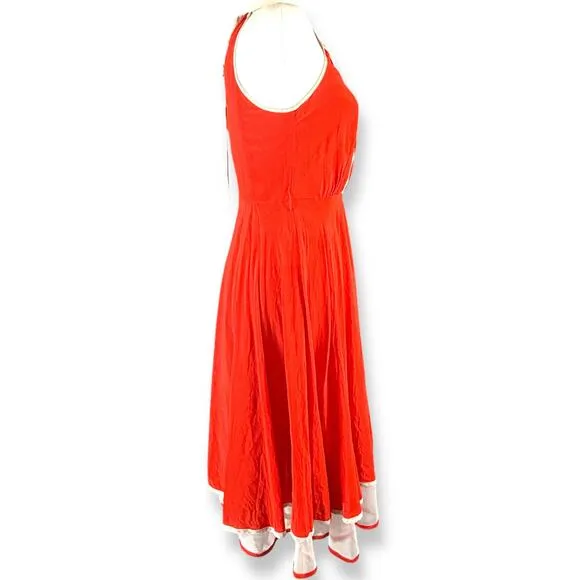 Girls From Savoy Anthro Misty Red Silk Pinup Twee Mini Dress ASO Sailor Cherry 4