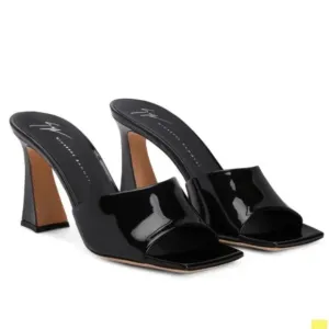 Giuseppe Zanotti Black Parent Leather Mules