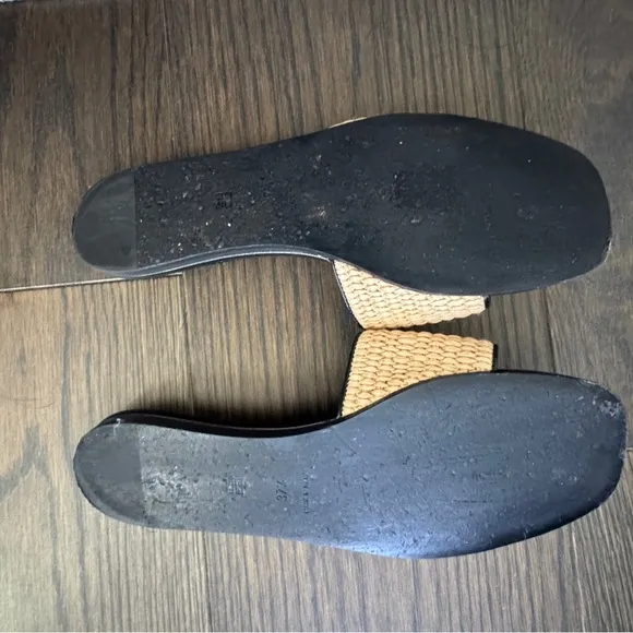 Givenchy 4G flat mules in raffia