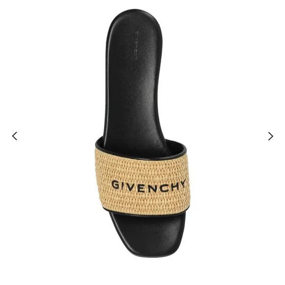 Givenchy 4G flat mules in raffia