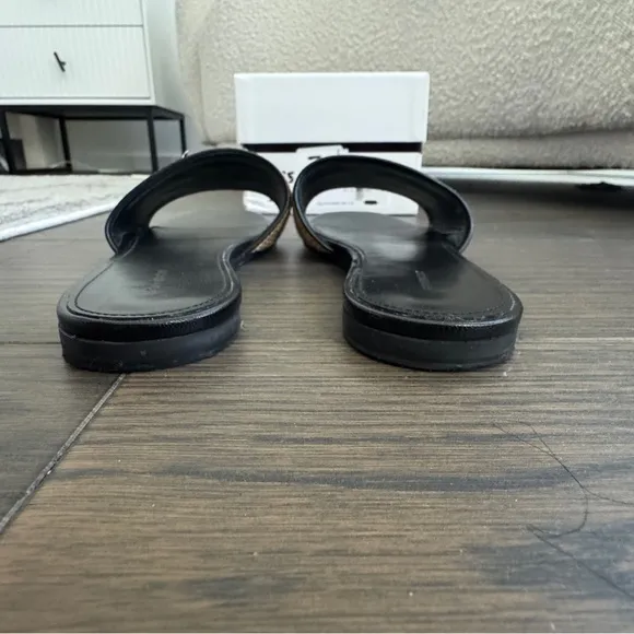 Givenchy 4G flat mules in raffia