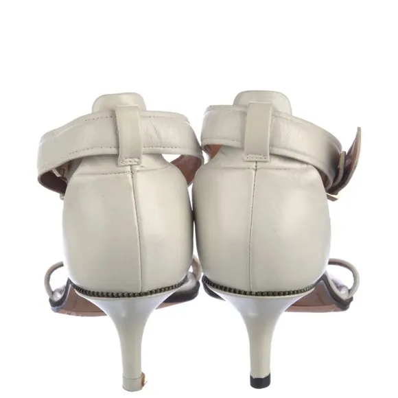 Givenchy knitted White Ankle Strap Heels size 7