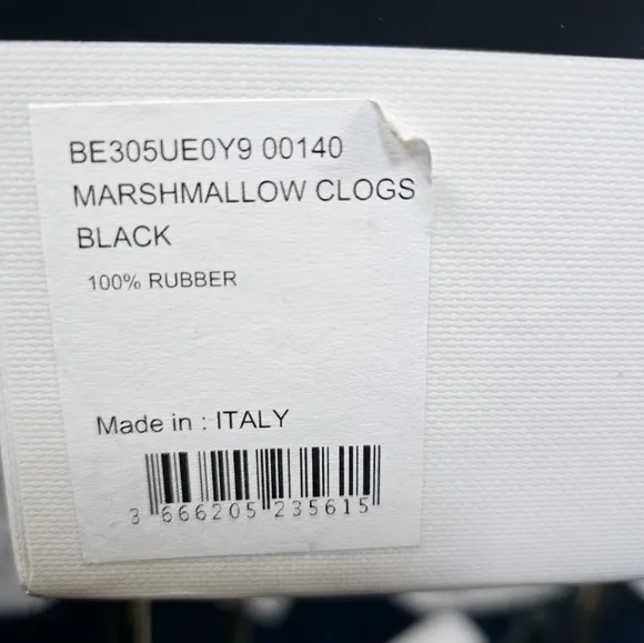 Givenchy Marshmallow Clogs Black Rubber Women’s US 10 / EU 40 – $595 Retail