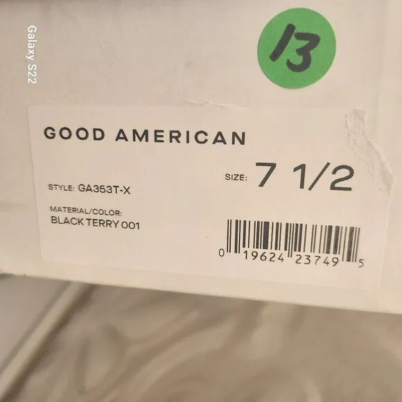 Good American Kickstand Terry Kitten Heels. NIB. Size Various